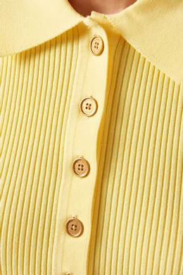 Buy Michael Kors Yellow Polo Dress in Rib-knit For Women Online | Ounass  Oman