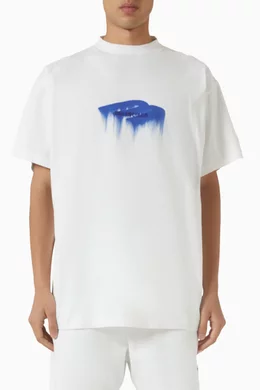 Buy Balenciaga White Wet Brush Oversized T-shirt in Dry Jersey For