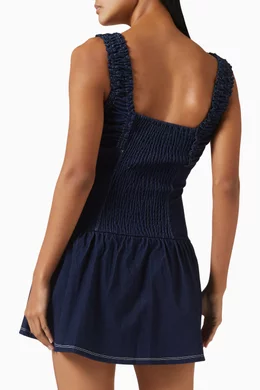 white christmas dresses Moonlight Denim Halter Dress main image 0