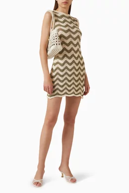 white christmas dresses LEONE CROCHET MINI DRESS - Stylish and Chic main image 1