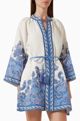 hannah artwear blue dress HANNAH ARTWEAR - Ari Dress - Womens Clothing - Arielle - Blue / white
