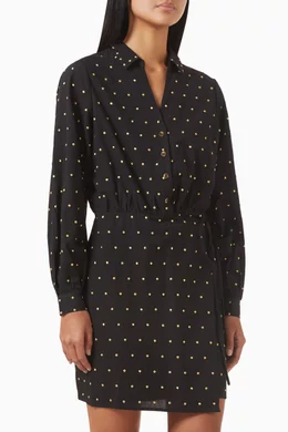 Buy Never Fully Dressed Black Miley Gold-stud Mini Shirt Dress For Women  Online | Ounass Oman