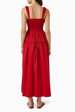 Buy DEN Red Clover Midi Dress in Organic Cotton For Women Online | Ounass  Oman