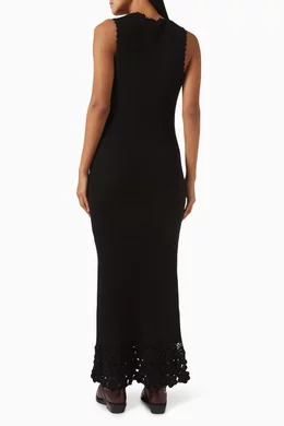 maxi dress with hoodie Desdemona Hooded Long Sleeve Maxi Dress in Fire Black
