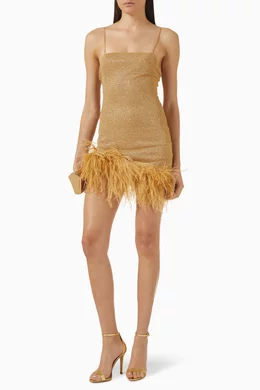 oceanus mini dress Tasseled Crescent Shell Mini Dress