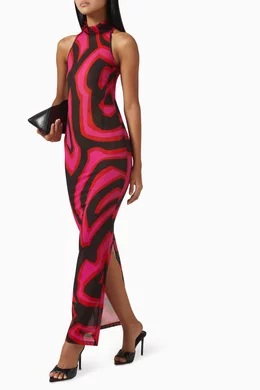 black fitted midi dress Provence Dress