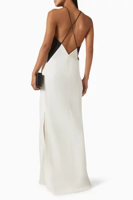 grad dresses white long A Line V Neck White Lace Beaded Prom Dresses, White Long Beaded Lace F –  jbydress