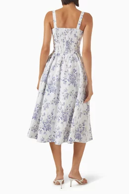 long linen dress with pockets A-line Linen Dress With Pockets main image 1
