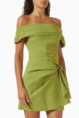 women's dark green dress for wedding ACLER Merrylands Belted Mini Dress – I Would Never