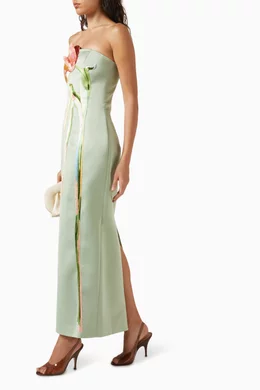 Buy Leo Lin Green Marilyn Cut-out Bustier Dress For Women Online | Ounass  Oman