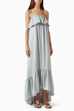 100 cotton long sleeve dress Classic 100% Cotton A-Line Dress with 3/4 Sleeves Heather Grey / Medium