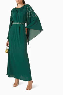 eleganza maxi dress ELEGANZA LA MODE Embellished Layered Maxi Dress | Pink