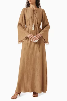 Buy Anatomi Brown Oriana Maxi Dress For Women Online | Ounass Oman