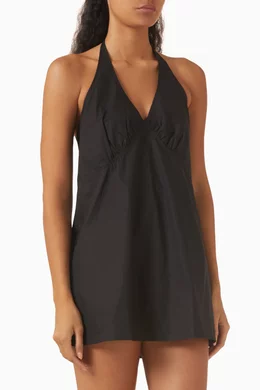 Buy Deiji Studios Black Cinched Halter Dress For Women Online | Ounass Oman