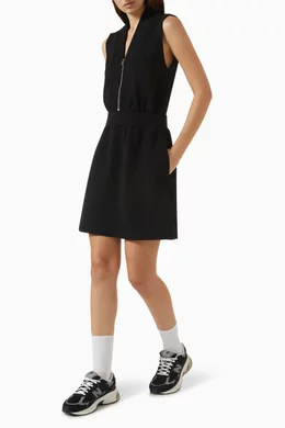 Buy Varley Black Polyanna Half-zip Mini Dress in DoubleSoft For Women  Online | Ounass Oman