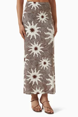 Buy Never Fully Dressed Brown Dorris Midi Skirt For Women Online | Ounass  Oman