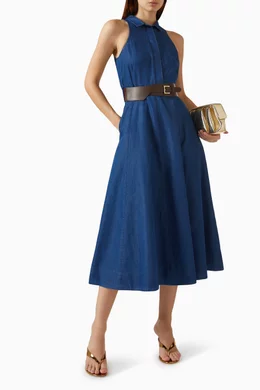 Buy Notebook Blue Jiana Dress in Denim For Women Online | Ounass Oman