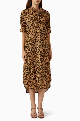 Buy Natalie Martin Brown Lulu Dress in Cotton For Women Online | Ounass Oman