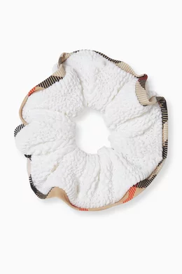 Buy Burberry White x Hunza G Devyn Swimskirt & Scrunchie in  display picture 2