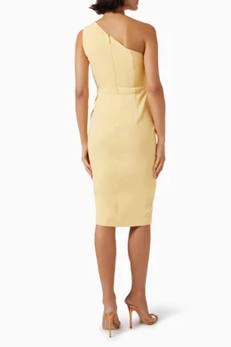 lavish alice yellow one shoulder dress Buy Lavish Alice Yellow One Shoulder Bow Midi Dress For Women Online