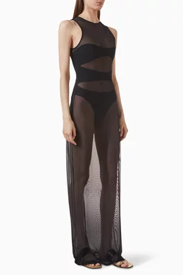 plus size metallic dresses Women's Luxury Plus Size Dresses | Saint Tropez Metallic Gown main image 0