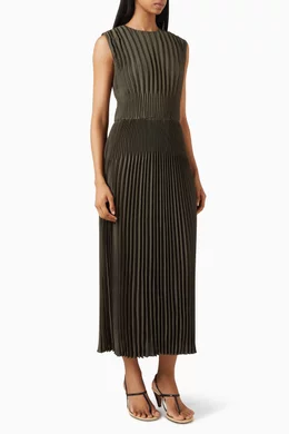 vince chevron pleated dress VINCE