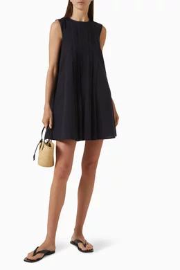 cos pintucked cotton mini dress COS Layered Pintucked Mini Dress