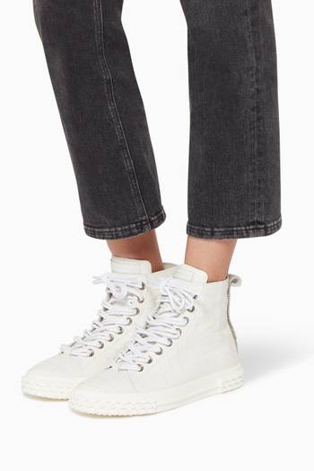 hover state of Blabber High-Top Leather Sneakers 
