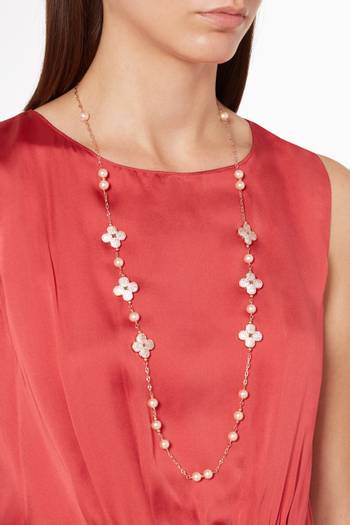 hover state of Clover Pearl Necklace