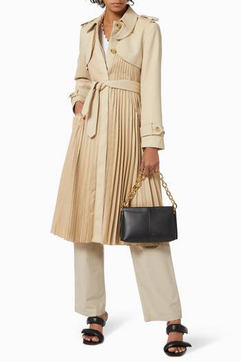 hover state of Vino Pleated Trench Coat   