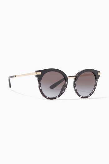 hover state of Cat-eye Sunglasses in Acetate 