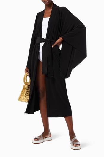 hover state of Midcalf Robe in Poly Lycra