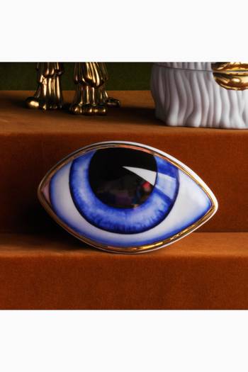 hover state of Lito Eye Paperweight in 24kt Gold & Porcelain