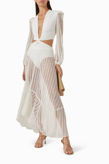 hover state of Midi Beach Skirt in Lace