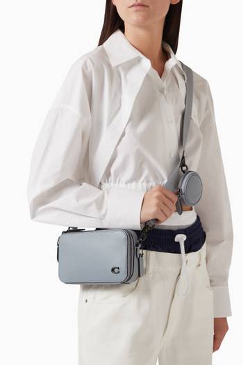 hover state of Charter Slim Crossbody Bag in Pebbled Leather