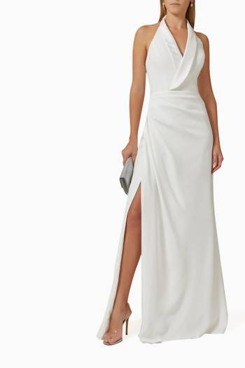 hover state of Birget Wedding Dress in Crepe