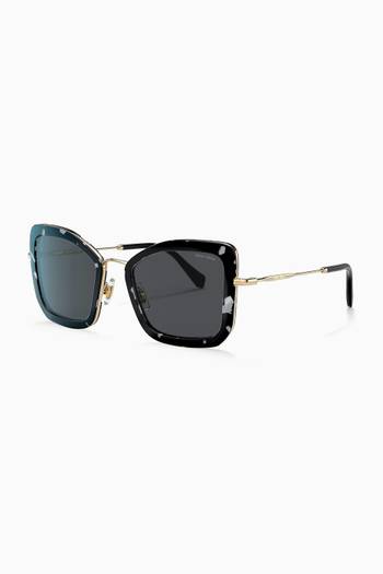 hover state of Square Sunglasses in Acetate & Metal