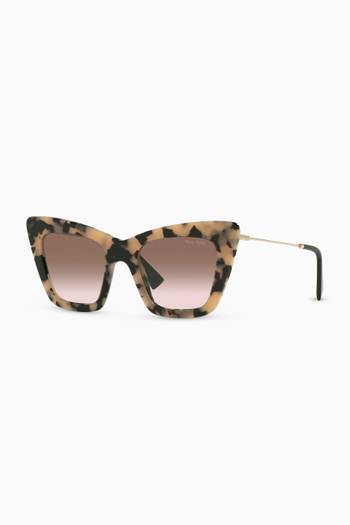 hover state of Oversized Sunglasses in Acetate & Metal