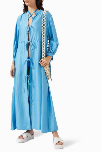hover state of Saint Angelo Coverup Long Dress in Viscose Rayon Blend