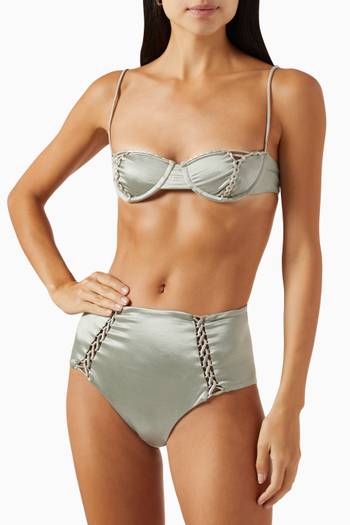 hover state of Cableknot Reversible High-waist Bikini Briefs
