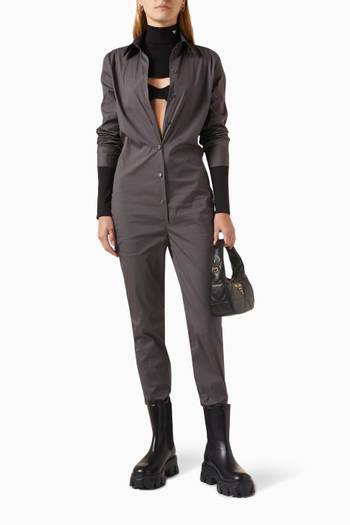hover state of Classic Collar Jumpsuit in Cotton