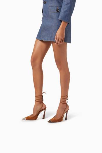 hover state of Blade 105 Slingback Pumps in Suede