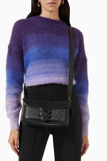 hover state of Tabby 26 Signature-print Shoulder Bag in Coated-canvas & Leather