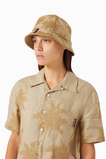 hover state of Exclusive All-over Palms Bucket Hat