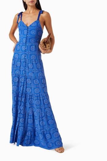 hover state of Shanti Embroidered Maxi Dress in Viscose