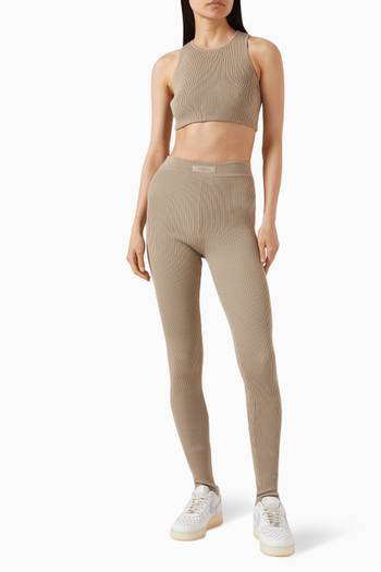 hover state of Sports Pants in RIbbed-knit