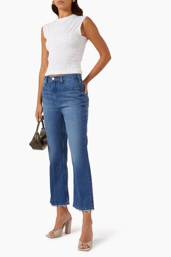 hover state of Le High 'N' Tight Crop Mini Boot Jeans in Denim