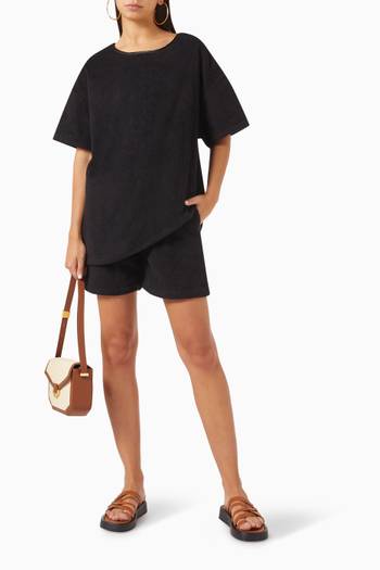 hover state of Oversized Boxy T-shirt in French-terry