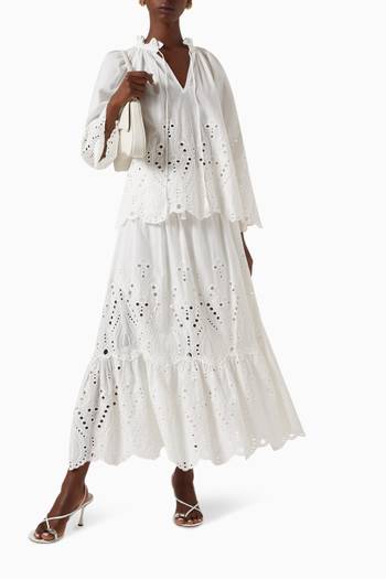 hover state of Sierra Midi Skirt in Cotton