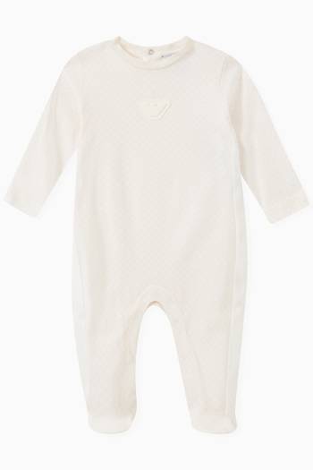 hover state of All-over Eagle Logo Sleepsuit in Cotton